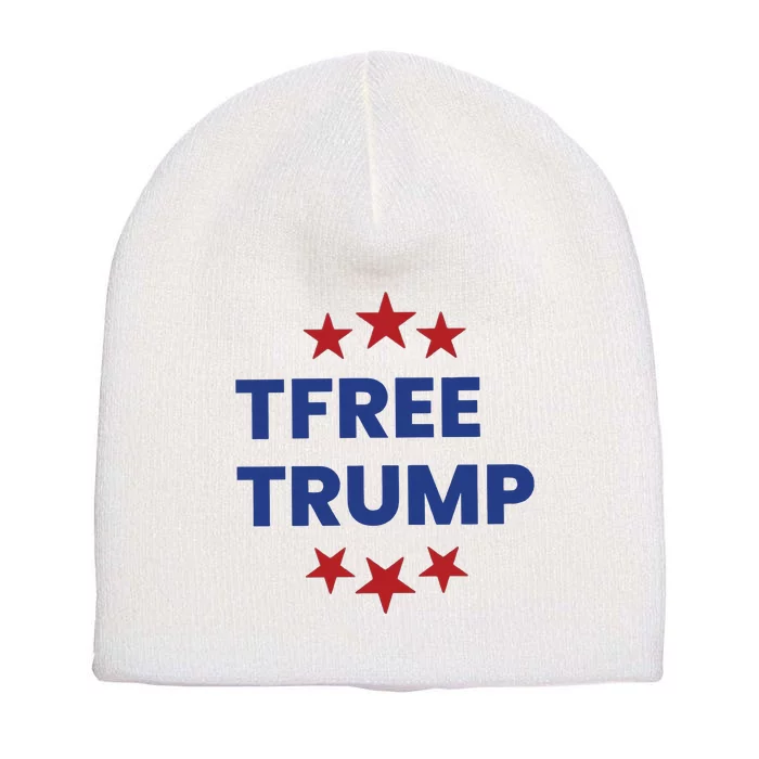 Free Trump Support Trump Trump Not Guilty Short Acrylic Beanie