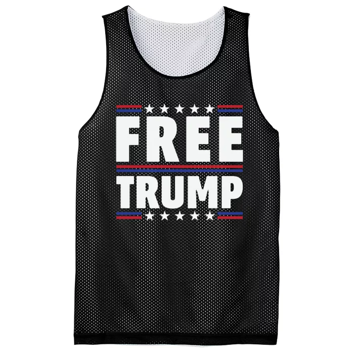 Free Trump Support Trump Trump Not Guilty Mesh Reversible Basketball Jersey Tank