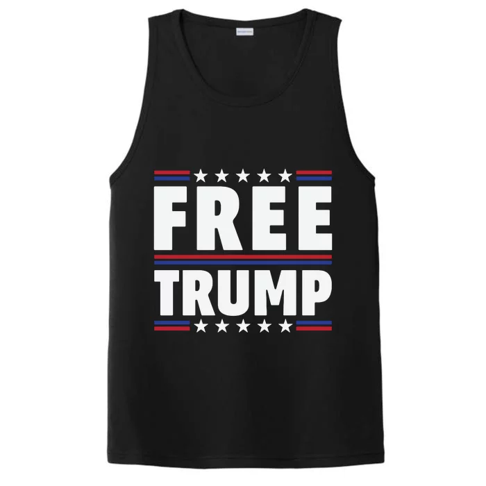 Free Trump Support Trump Trump Not Guilty Performance Tank