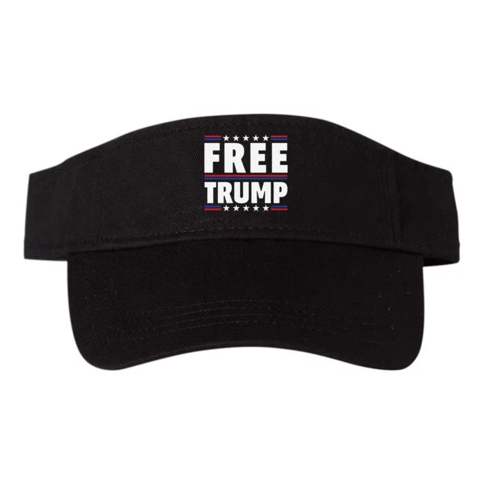 Free Trump Support Trump Trump Not Guilty Valucap Bio-Washed Visor