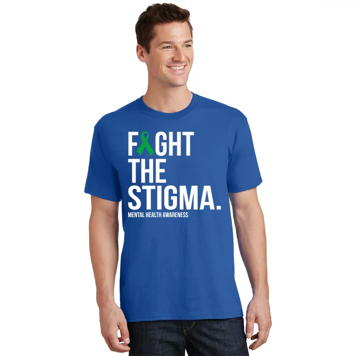 Fight The Stigma Green Ribbon Tal Health Gift T-Shirt