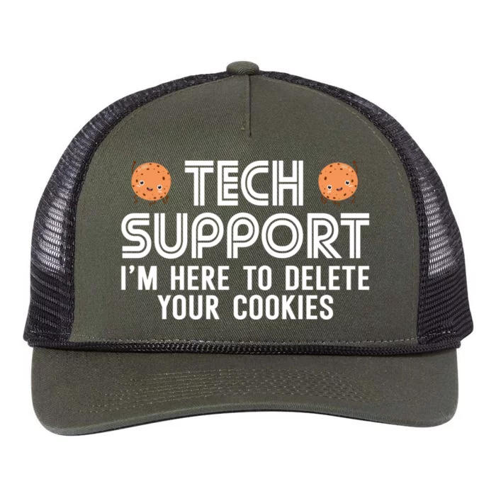 Funny Tech Support Geek Nerd Gift It Helpdesk Computer Geeks Gift Retro Rope Trucker Hat Cap