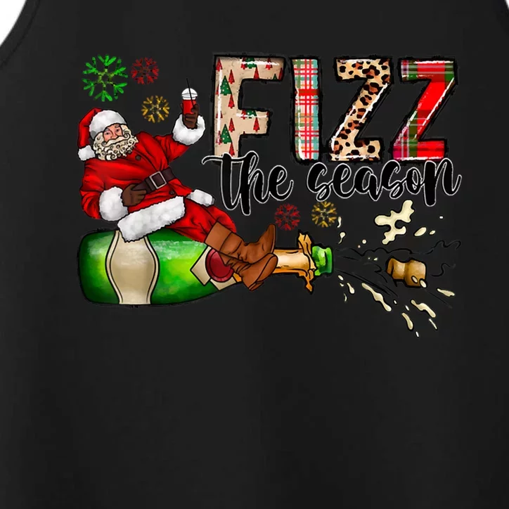 Fizz The Season Be Merry Santa Claus Ing Xmas Tees Gift Performance Tank