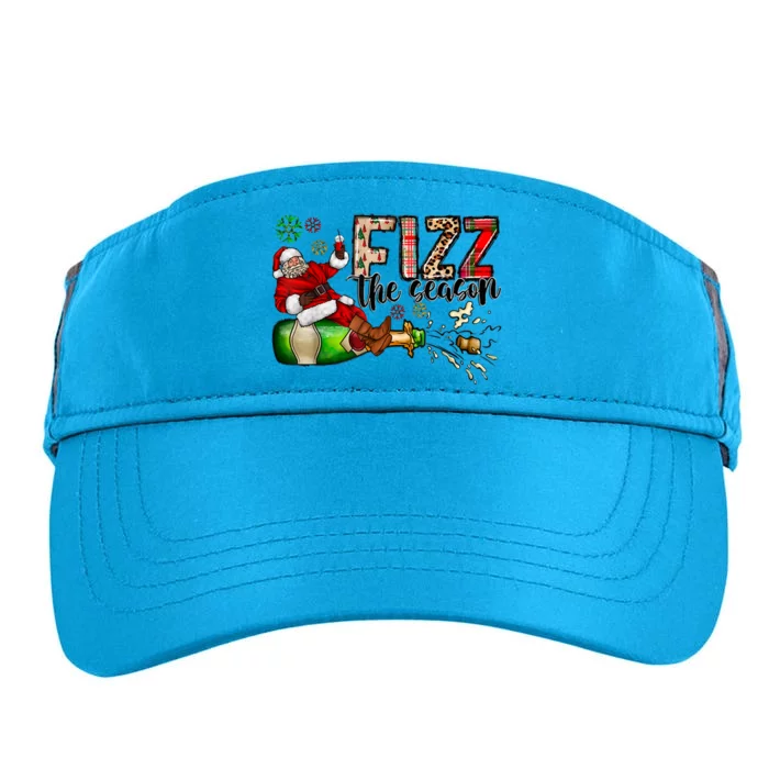 Fizz The Season Be Merry Santa Claus Ing Xmas Tees Gift Adult Drive Performance Visor