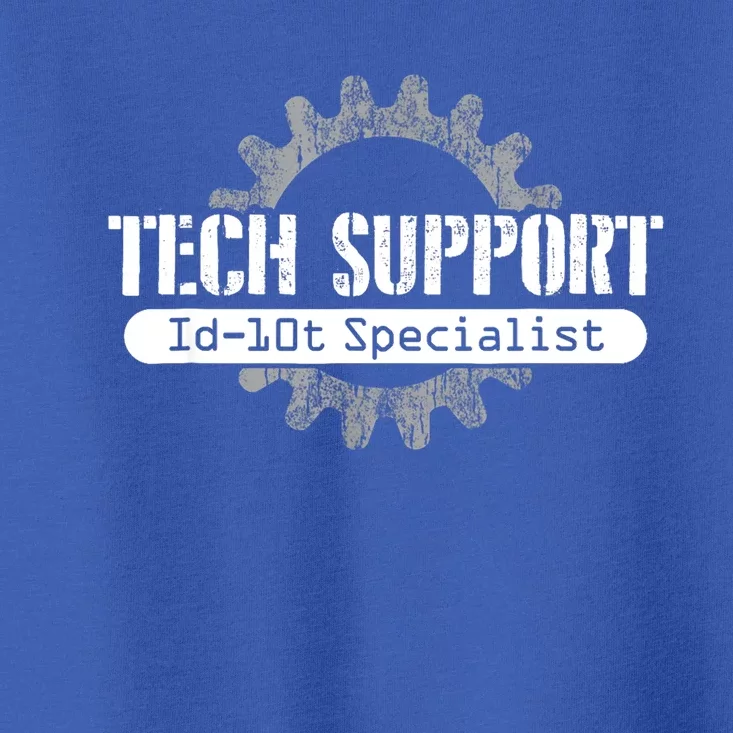 Funny Tech Support Id10t Computer Idiot Joke Gift Toddler T-Shirt