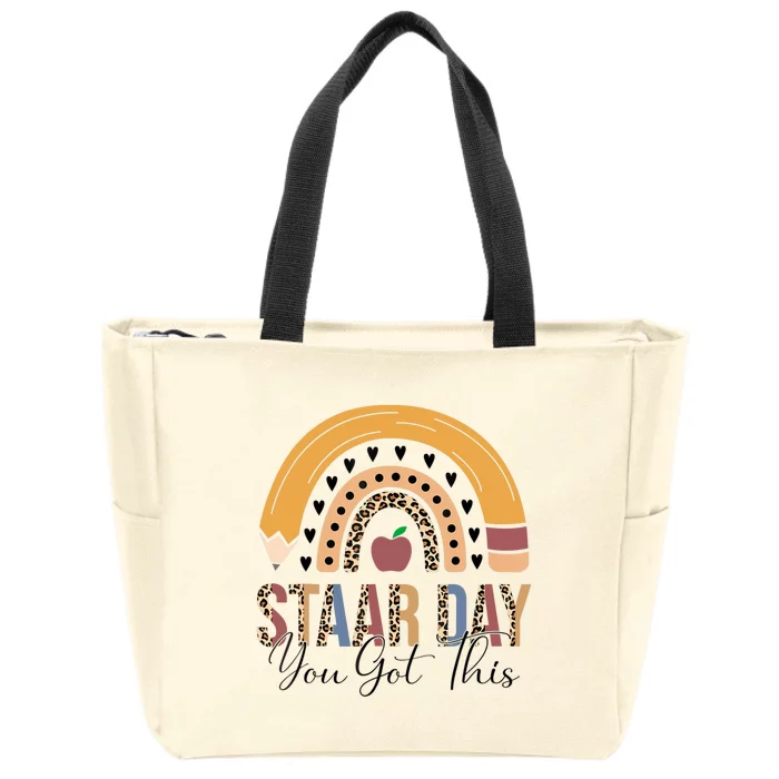 Funny Test STAAR Day Mode On Teacher Testing Ideas School Zip Tote Bag