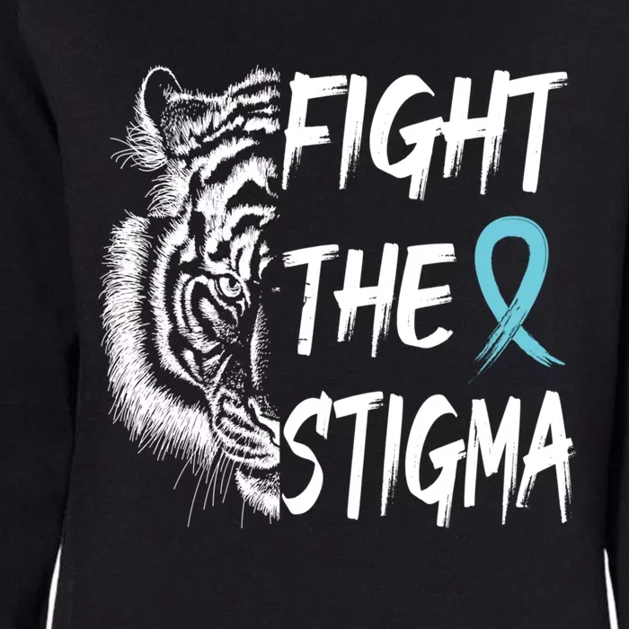 Fight The Stigma Lion Therapy Matters Suicide Prevention Gift Womens California Wash Sweatshirt