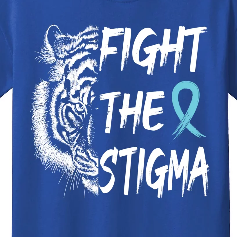 Fight The Stigma Lion Therapy Matters Suicide Prevention Gift Kids T-Shirt