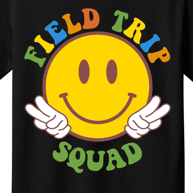 Field Trip Squad Smiley Face School Kids T-Shirt