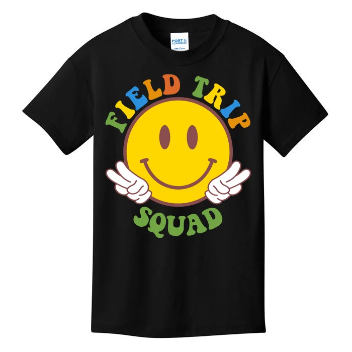 Field Trip Squad Smiley Face School Kids T-Shirt