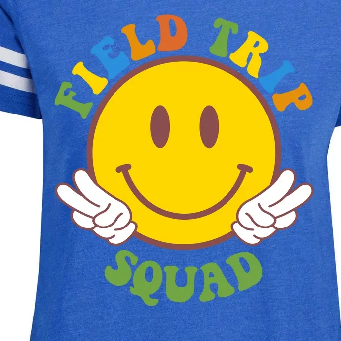 Field Trip Squad Smiley Face School Enza Ladies Jersey Football T-Shirt