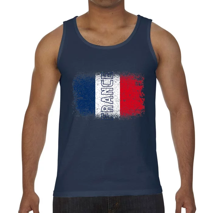 France Team Sports Soccer French Flag Jersey Comfort Colors® Tank Top