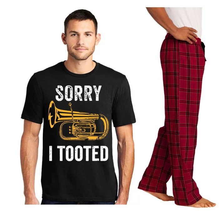 Funny Tuba Shirts Sorry I Tooted Marching Band Tuba Pajama Set