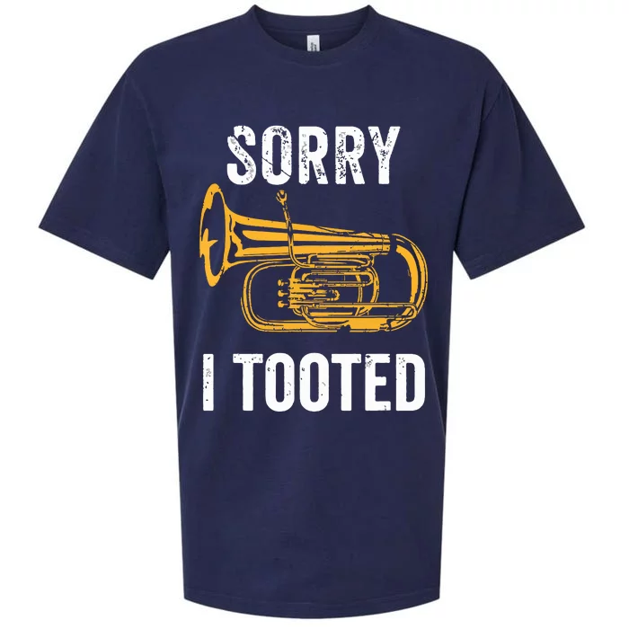 Funny Tuba Shirts Sorry I Tooted Marching Band Tuba Sueded Cloud Jersey T-Shirt