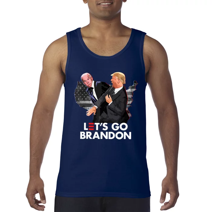 Funny Trump Slap Biden Go Lets Anti Democrat Tank Top