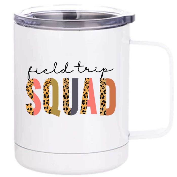 Field Trip Squad Leopard Field Day Games Kindergarten Front & Back 12oz Stainless Steel Tumbler Cup