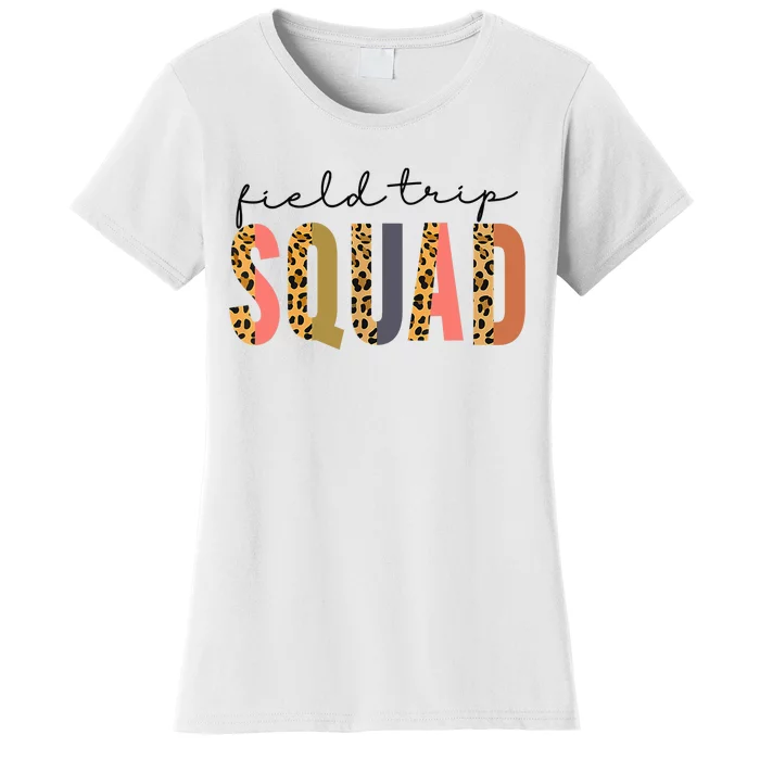 Field Trip Squad Leopard Field Day Games Kindergarten Women's T-Shirt