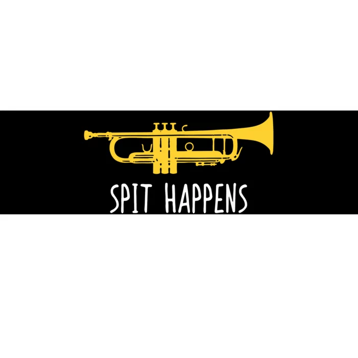 Funny Trumpet Spit Happens Band Player Gift Bumper Sticker