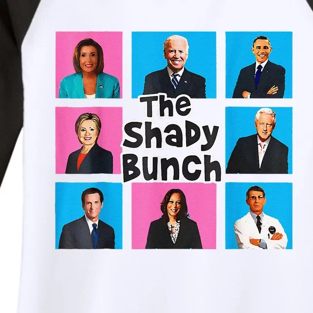 Funny The Shady Bunch 2024 Women's Tri-Blend 3/4-Sleeve Raglan Shirt