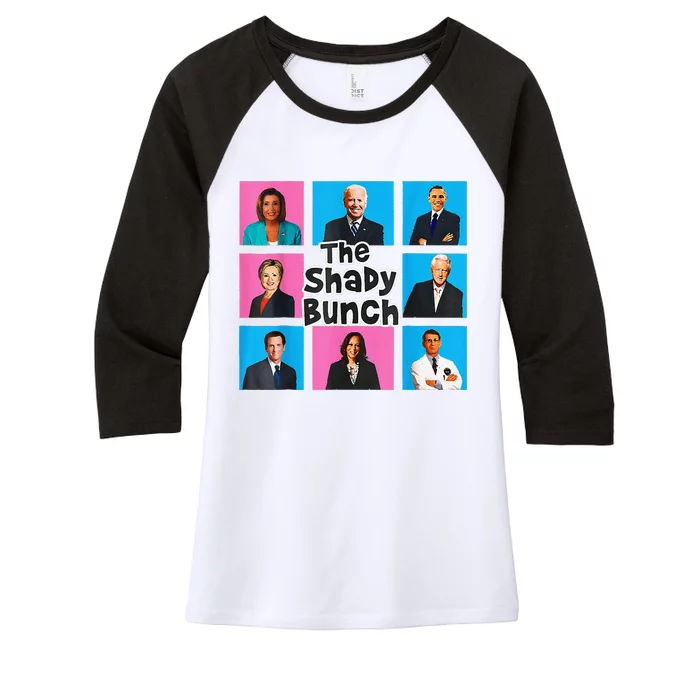 Funny The Shady Bunch 2024 Women's Tri-Blend 3/4-Sleeve Raglan Shirt