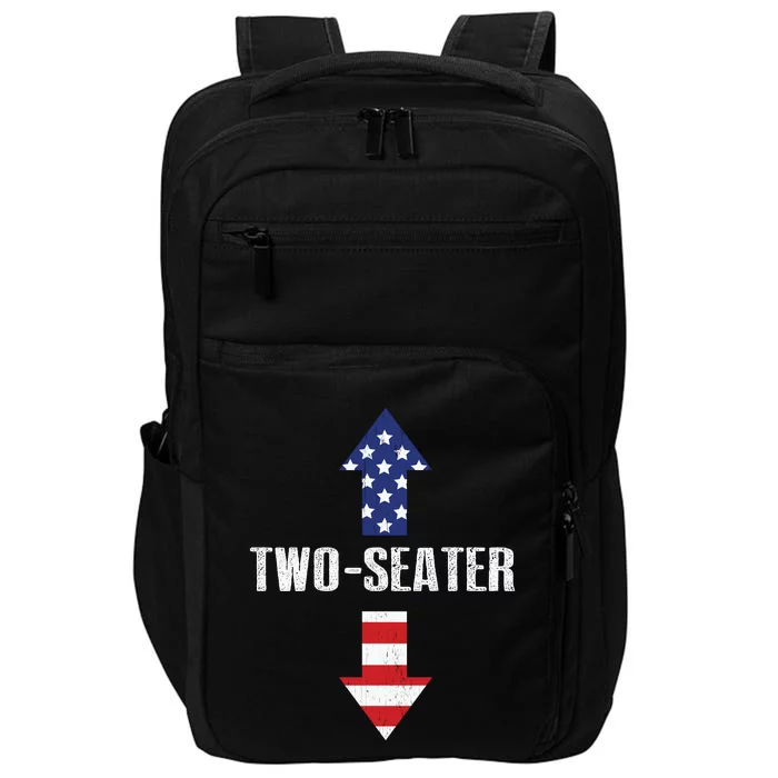 Funny Two Seater Arrow America Flag Impact Tech Backpack