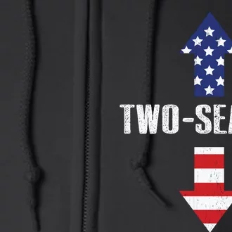 Funny Two Seater Arrow America Flag Full Zip Hoodie