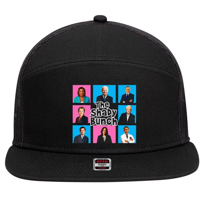 Funny The Shady Bunch 2024 7 Panel Mesh Trucker Snapback Hat