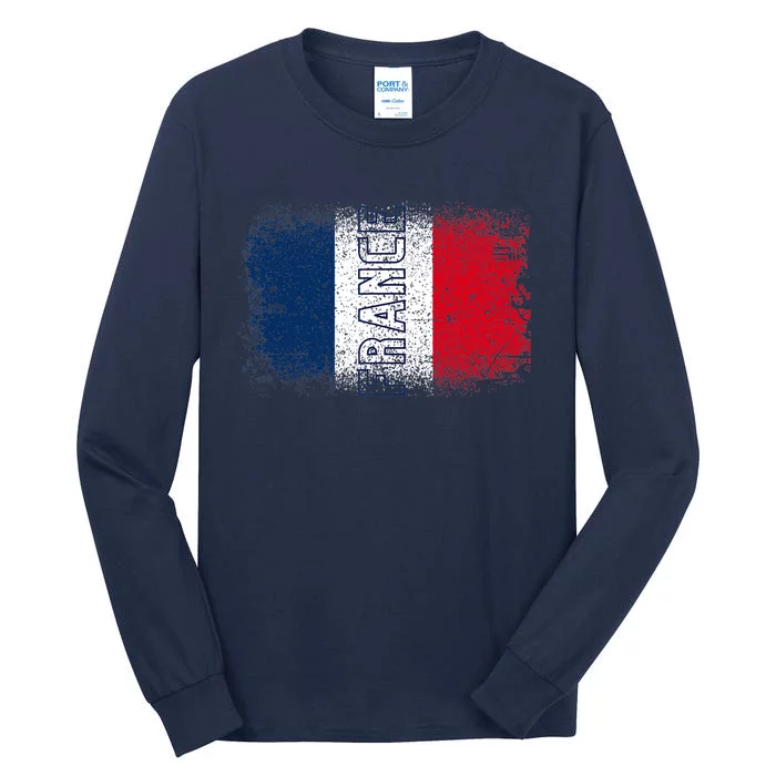 France Team Sports Soccer French Flag Jersey Tall Long Sleeve T-Shirt