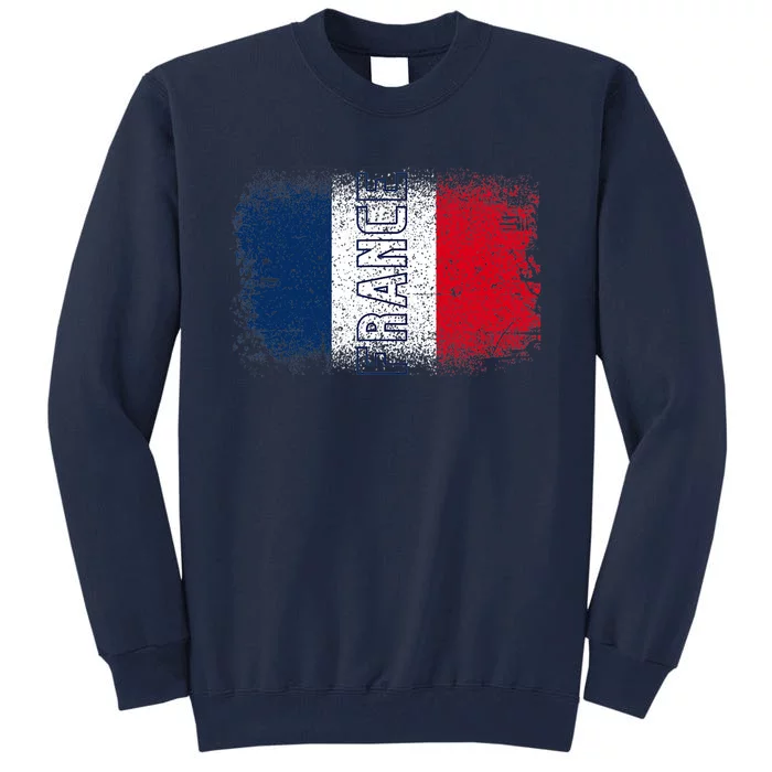 France Team Sports Soccer French Flag Jersey Tall Sweatshirt