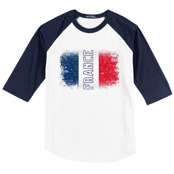 France Team Sports Soccer French Flag Jersey Baseball Sleeve Shirt