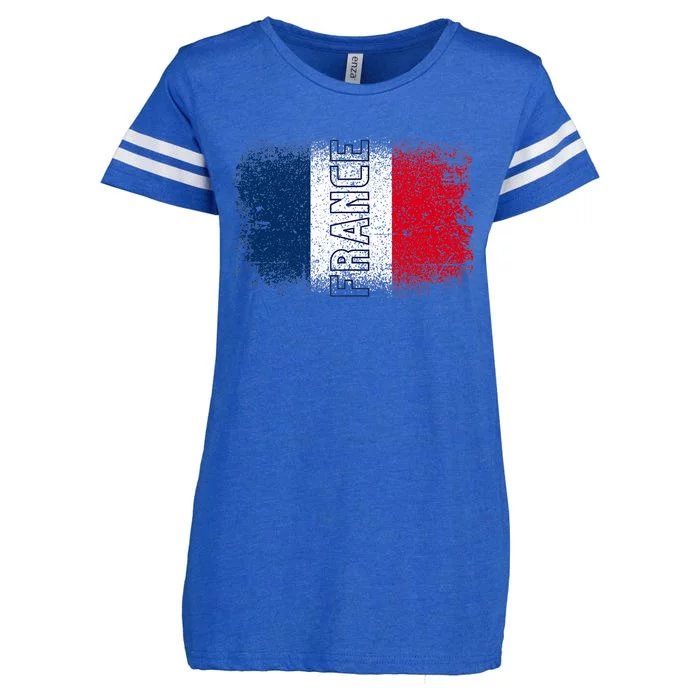 France Team Sports Soccer French Flag Jersey Enza Ladies Jersey Football T-Shirt