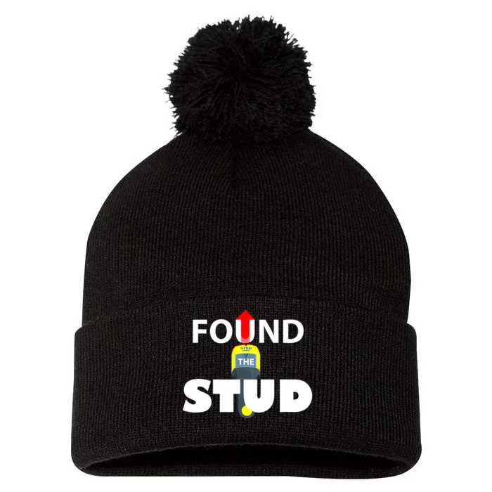 FOUND THE STUD FUNNY Pom Pom 12in Knit Beanie