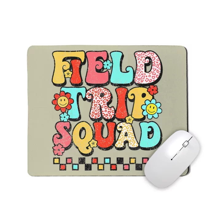 Field Trip Squad Leopard Retro Groovy Funny Field Day 2024 Mousepad