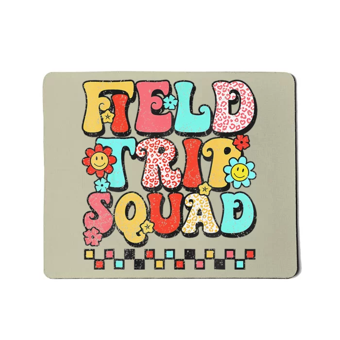 Field Trip Squad Leopard Retro Groovy Funny Field Day 2024 Mousepad