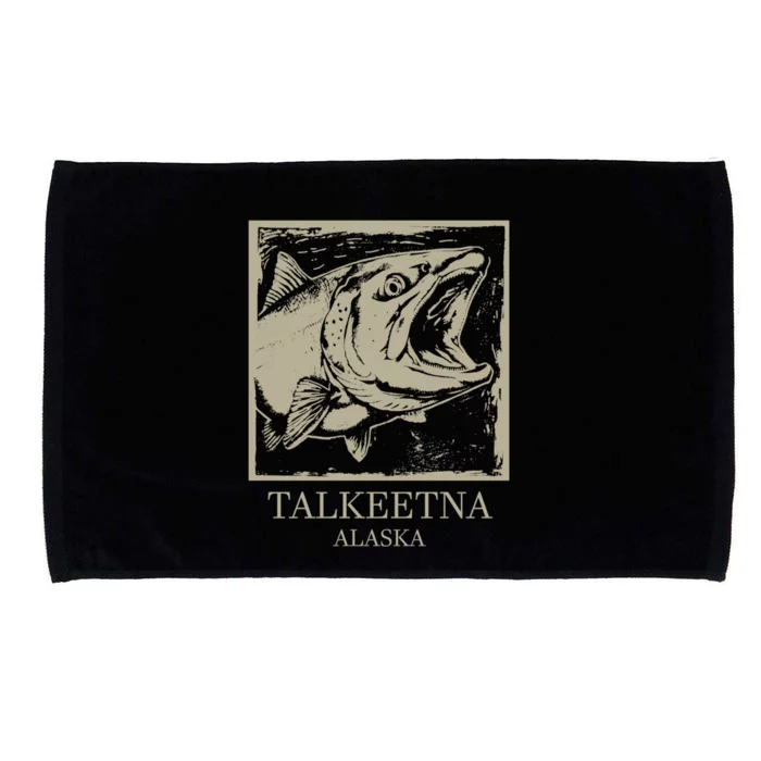 Fishing Town Souvenir Talkeetna Alaska Gift Microfiber Hand Towel