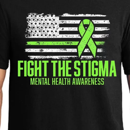 Fight the Stigma American Flag Mental Health Awareness Pajama Set