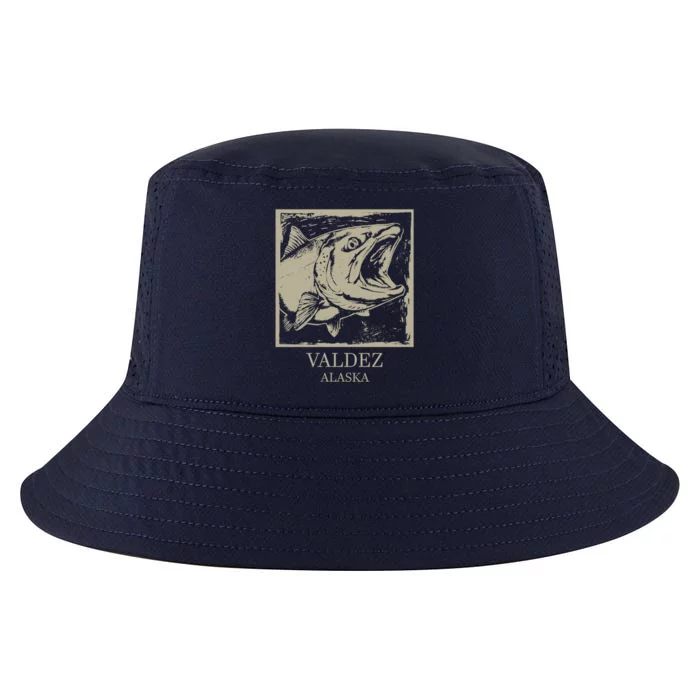 Fishing Town Souvenir Valdez Alaska Cute Gift Cool Comfort Performance Bucket Hat