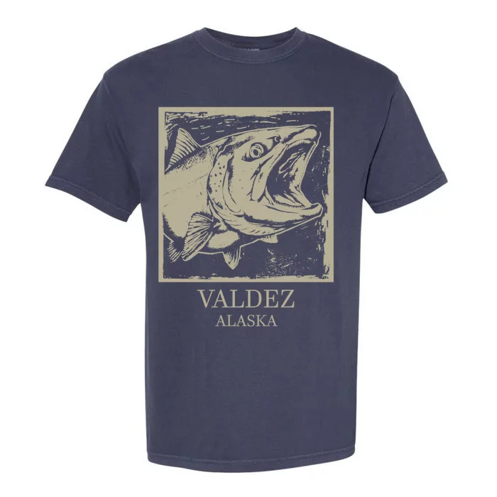 Fishing Town Souvenir Valdez Alaska Cute Gift Garment-Dyed Heavyweight T-Shirt