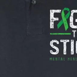 Fight The Stigma Mental Health Awareness Green Ribbon Softstyle Adult Sport Polo