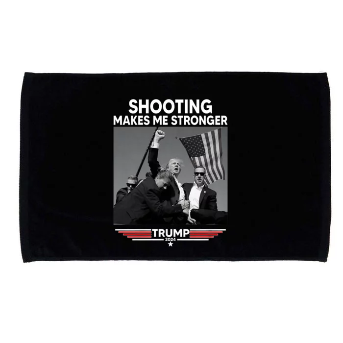 Funny Trump Shooting 2024 Trump Shooting Makes Me Stronger Shooting Microfiber Hand Towel