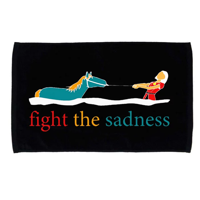 Fight The Sadness Funny Apparel Microfiber Hand Towel