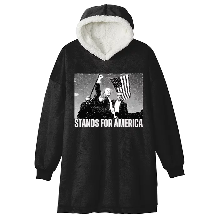 Fight Trump Shooting  Assassinate Trump Trump Shootout Political Shooting Hooded Wearable Blanket