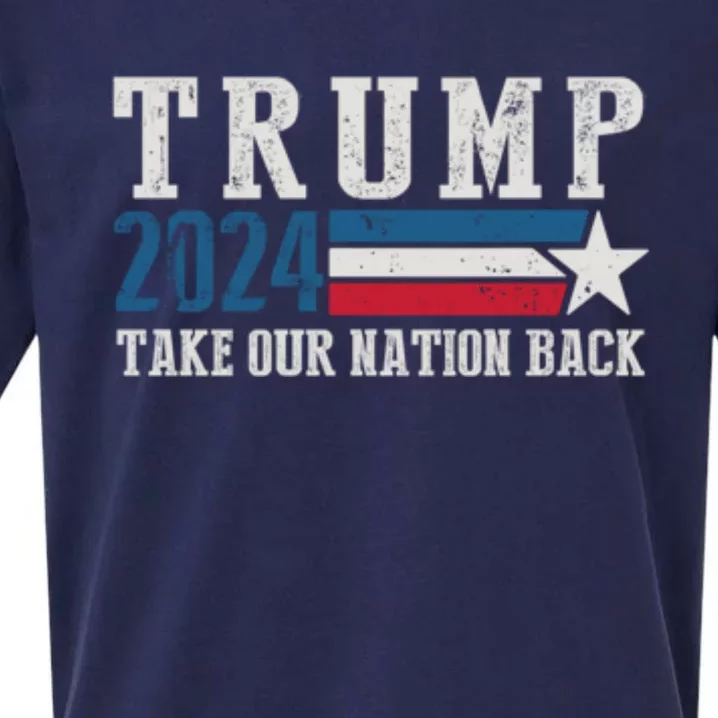 Free Trump Supporters Pro Trump 2024 Take Our Nation Back Republican Sueded Cloud Jersey T-Shirt