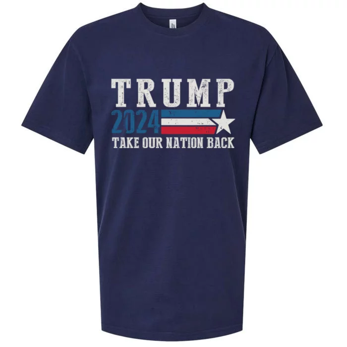 Free Trump Supporters Pro Trump 2024 Take Our Nation Back Republican Sueded Cloud Jersey T-Shirt