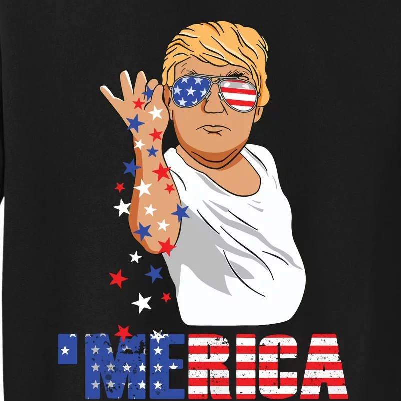 Funny Trump Salt Merica Freedom 4th Of July Gifts Tank Top Tall Sweatshirt