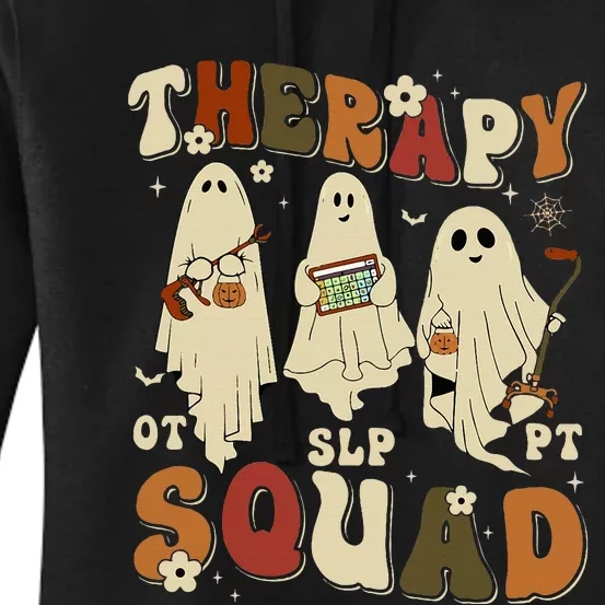 Funny Therapy Squad SLP OT PT Team Halloween Therapy Squad Women's Pullover Hoodie