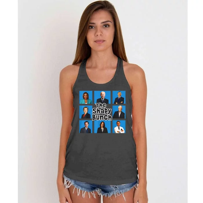 Funny The Shady Bunch 2024 Women's Knotted Racerback Tank