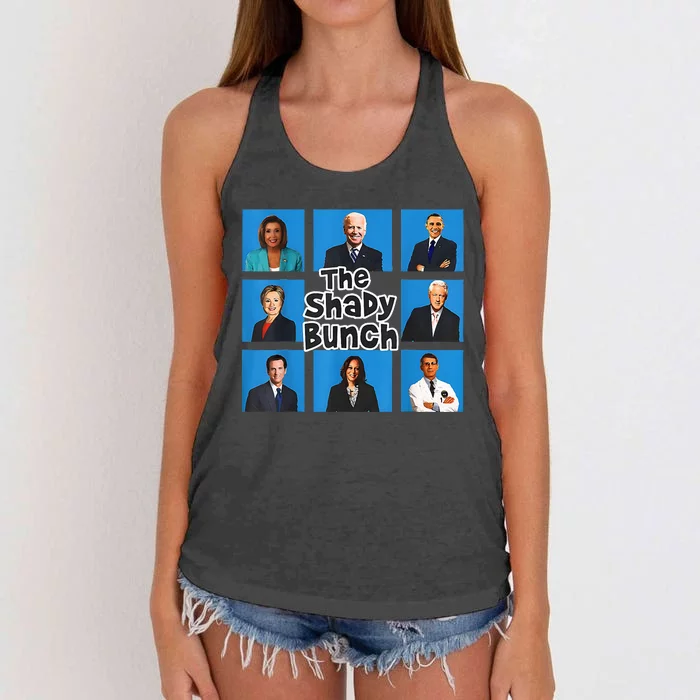 Funny The Shady Bunch 2024 Women's Knotted Racerback Tank