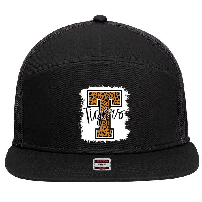 Football Tigers School Sports Fan Team Spirit 7 Panel Mesh Trucker Snapback Hat