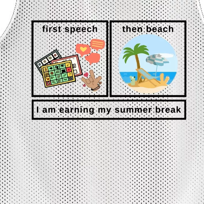 First Then Speech Therapy For Slpa Slp Mesh Reversible Basketball Jersey Tank